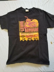 Harley Davidson Shirt Boys Medium Black Ohio Motorcycle Kids Youth * - Picture 1 of 5