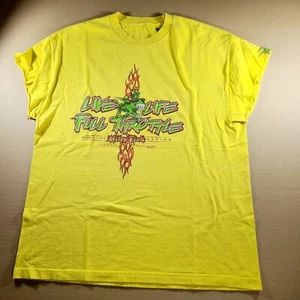 Vintage NitroFish Racing Live Life Full Throttle Yellow Tshirt - READ - Picture 1 of 10