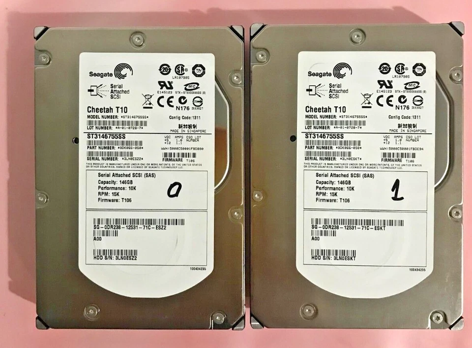 (LOT X2) DELL 146GB 10K 3.5" SAS Hot Hard Drive ST3146755SS  9DK066-050 - Image 1 of 1