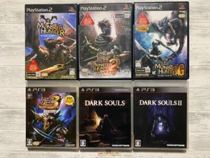 SONY PS2 3 Monster Hunter 1 2 & G & Portable 3rd HD & Dark Souls 1 2 from Japan - Picture 1 of 14