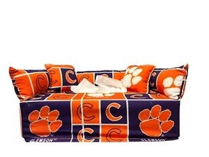 Clemson University divano divano scatola tessuto copertura scatola tessuto inclusa - Foto 1 di 11