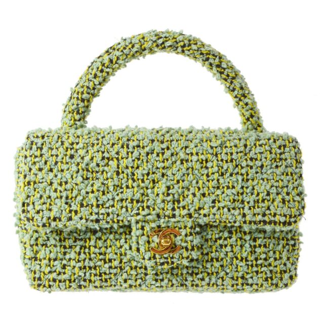 Tweed Exterior Green Bags & Handbags for Women for sale