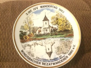 Teller Zierteller Windsbacher Rezatwander 1980 3.int.wandertag 1983 Gebr. T28 - Picture 1 of 2