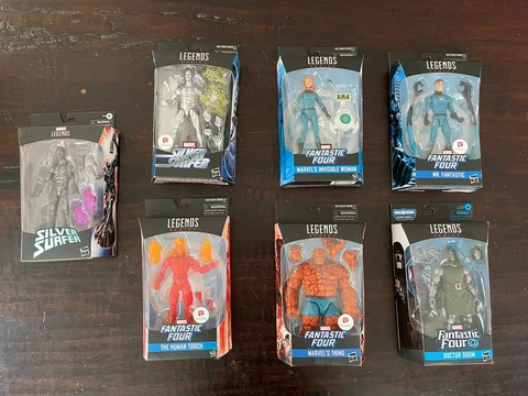 MARVEL LEGENDS WALGREENS FANTASTIC FOUR Complete Silver Surfer Doom Complete Set Cover