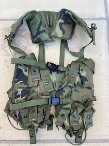 USMC Woodland Camouflage 40mm 1997 Dated Grenade Load Bearing Webbing Vest