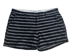 Old Navy Chambray Stripes Everyday Short Women's Size 14R CLASSIC - Picture 1 of 12