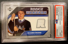 Alexander Ovechkin 2005-06 UD Rookie Threads Jersey Worn Patch Relic RC PSA 9