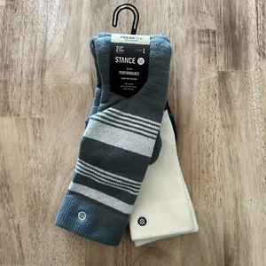 Stance Performance Snow Mid Cushion Socks Ski 2 Pairs Kids Size L 3 - 5.5Y OTC - Picture 1 of 6