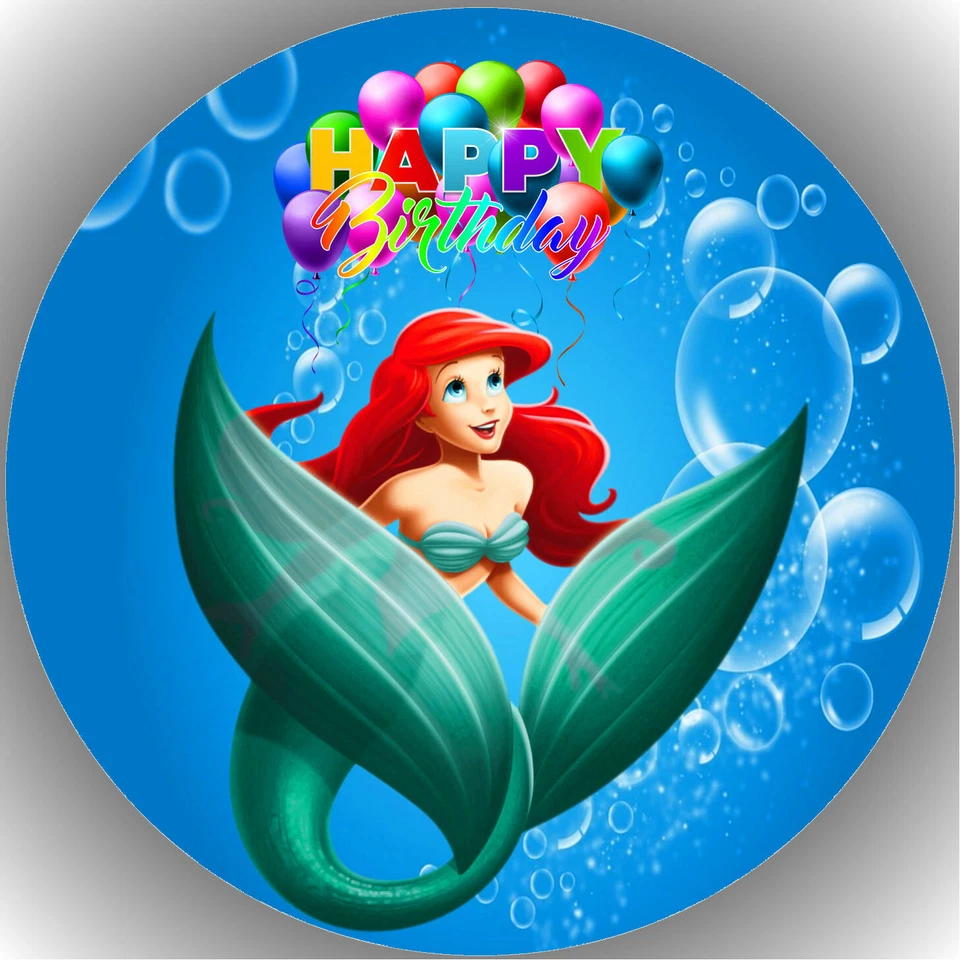 Tortenaufleger Tortenbild Fondant - Oblate Arielle die Meerjungfrau  P36 - Bild 1 von 1