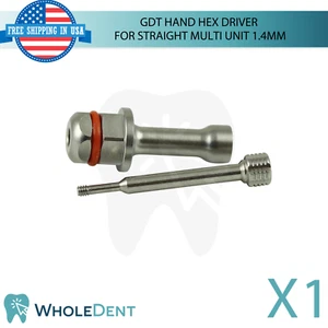 Destornillador hexagonal dental manual para sistema recto multi unidad 1,4 mm acero inoxidable - Imagen 1 de 7