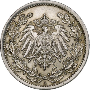 [#1114378] GERMANY - EMPIRE, 1/2 Mark, 1915, Berlin, Silver, AU, KM:17 - Picture 1 of 2