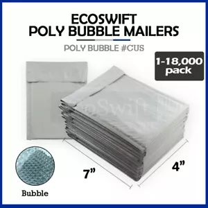 1-18000 #0000 4x6 ""EcoSwift"" kleine Polyblase Mailer gepolsterte Umschlagtaschen 4 x 6 - Bild 1 von 6