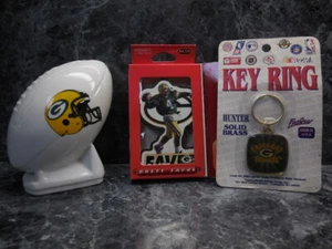 green bay packers mini bank/ 1 key ring/1 brett favre magnut/new - Picture 1 of 3