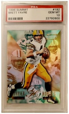 1996 Score Summit Brett Favre Cuarto Caballos Refractor #192 Clasificado PSA 10 POP 5 Foto 1 de 2