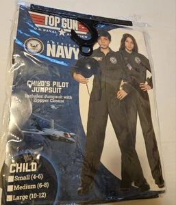 Top Gun Fluganzug Kinderkostüm~Anzieh~Maverick~Gans Pilot Marine Militär~L - Bild 1 von 3