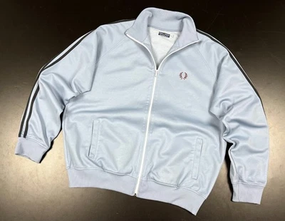 Vintage Men's FRED PERRY Blue Full Zip Classic Track Jacket Windbreaker Size XL - Image 1 of 4