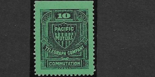 US Scott 13T4, Revenues, 1883-95, 10 Cent Pacific Mutual Telegraph, MOGNH, F/VF - Image 1 of 1