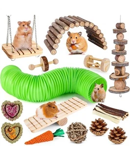 Hamster Toys Set, Guinea Pig Toys Small Animal Chewing Toy and Rat Cage - Picture 1 of 2