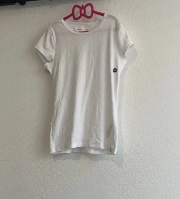 Abercrombie Kids Size:15/16 Girls Short Sleeve T Shirt White Ribbed  - Image 1 of 4