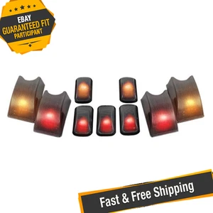 Recon 264160BK Smoke Crystal Cab Roof Light Lenses for 2003-2009 Hummer H2 - Picture 1 of 11