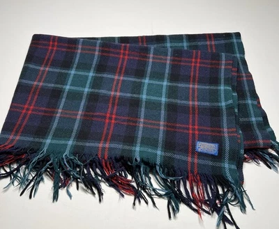 Vintage Pendleton Wool Plaid Blanket Throw 54”x67” Fringe Plaid - Image 1 of 2