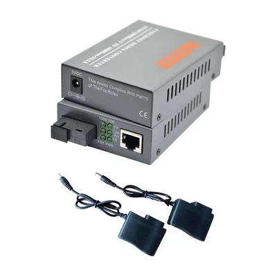 3km Gigabit Single Fiber SC Port Optical Media Converter Adapter 10/100M/1000M e - Image 1 of 4