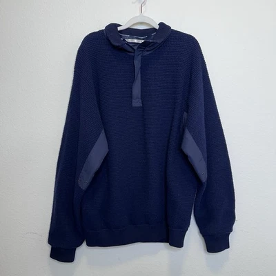 Suéter Cutter & Buck Para Hombres Mezcla de Lana 1/4 Cremallera EE. UU. Talla L Azul Marino Athleisure Foto 1 de 4