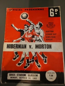 Hibs v Morton, Scottish league cup semi final replay 1963 - Picture 1 of 1