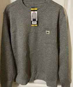 Lee Men's Heavy Duty Workwear Crew Pocket Sweatshirt MEDIUM Long Sleeve NWT - Picture 1 of 9