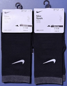 2 PACK Nike SPARK Lightweight Crew Gym Running Socks DA3584-010 UK 7-8.5 - Picture 1 of 7