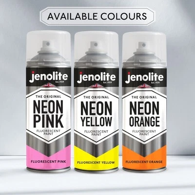 Jenolite Multi-Surface Neon Spray Paint High-Vis Fluorescent - 400ml - Image 1 of 4
