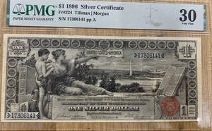 FR.224 $1 1896 Silver Certificate PMG VF30 Education 950332-14 - Picture 1 of 3