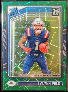 2024 Panini Donruss Optic Green Velocity Rated Rookie (RC) Ja'Lynn Polk Patriots - Picture 1 of 2