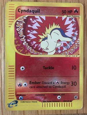 Cyndaquil 105/165 Expedition Base Set Reverse Holo Heavily Played WOTC 2002 - Image 1 of 4
