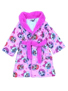 Girls L.O.L. Surprise Glee Club Rocker Diva Pink Plush Robe House Coat 4 - Picture 1 of 1