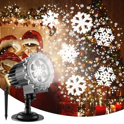 Projektor Weihnachten Aussen LED Lichter mit Schneefall Effekt - Bild 1 von 4