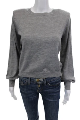 Suéter Cami NYC Mujer Lana Merino Estampado Brillo Almohadilla para el Hombro Gris Talla S Foto 1 de 4