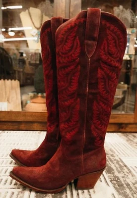 Botas Ariat Mujer Talla 11 Borgoña Gamuza Laramie StretchFit Western 10061356 Foto 1 de 4