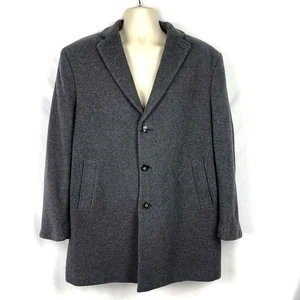 Abrigo Calvin Klein Para Hombres 44R Prosper Gris Mezcla de Lana Prendas Exteriores Chaqueta Calce Ajustado - Imagen 1 de 19
