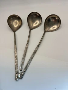 Eiförmige Cocktail Löffel 3er Set Melchior Löffel 8 7/8" Vintage UdSSR - Bild 1 von 9