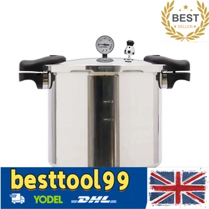 Olla de presión grande 22L uso en cocina con válvula de liberación de manómetro 90kpa - Imagen 1 de 18