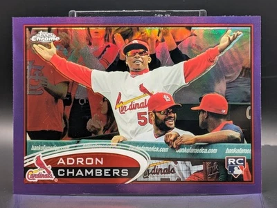 2012 Topps Chrome Adron Chambers Purple Refractor Rookie - St. Louis Cardinals - Image 1 of 2