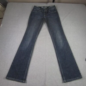 Wrangler Jeans Womens 0x34 Dark Wash Bootcut Western Cowgirl - Picture 1 of 15
