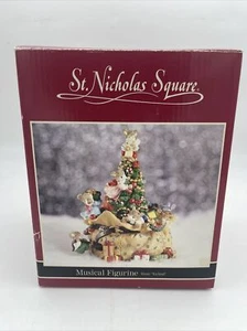 Christmas St Nicholas square musical figurine "Toyland" Music Box - Picture 1 of 2