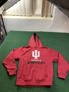 Indiana Hoosiers Red Hoodie Sweatshirt Youth Large Medium Condition - Picture 1 of 9