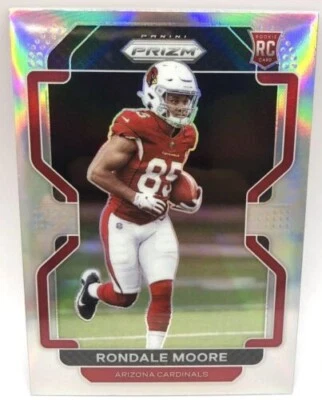 RONDALE MOORE RC VARIATION SILVER PRIZM 2021 PANINI PRIZM - CARDINALS V-347 A-19 - Image 1 of 2