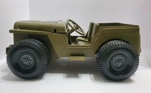 Vintage 1973 Ideal Army Green Jeep Friction Drive ( Not Working) - Picture 1 of 7
