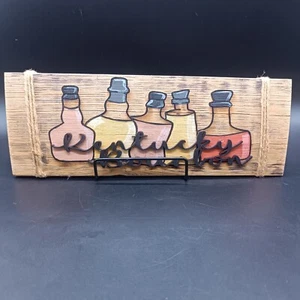 Kentucky Bourbon Sign with drawn bottles Hanging or Standing - Picture 1 of 6