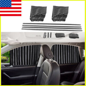 2x Car Sun Shade Side Window Curtain Auto Foldable UV Protection Accessories Kit