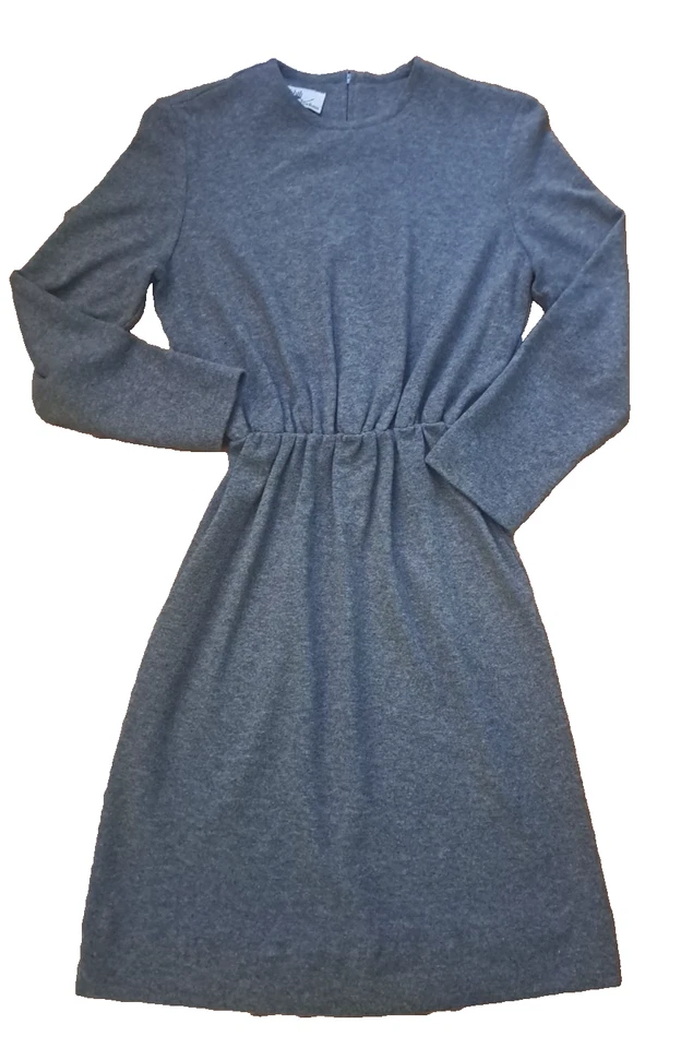 Vintage Willi of California Dress Womens Gray 80s Sweatshirt Elastic Waist M - Image 1 of 4